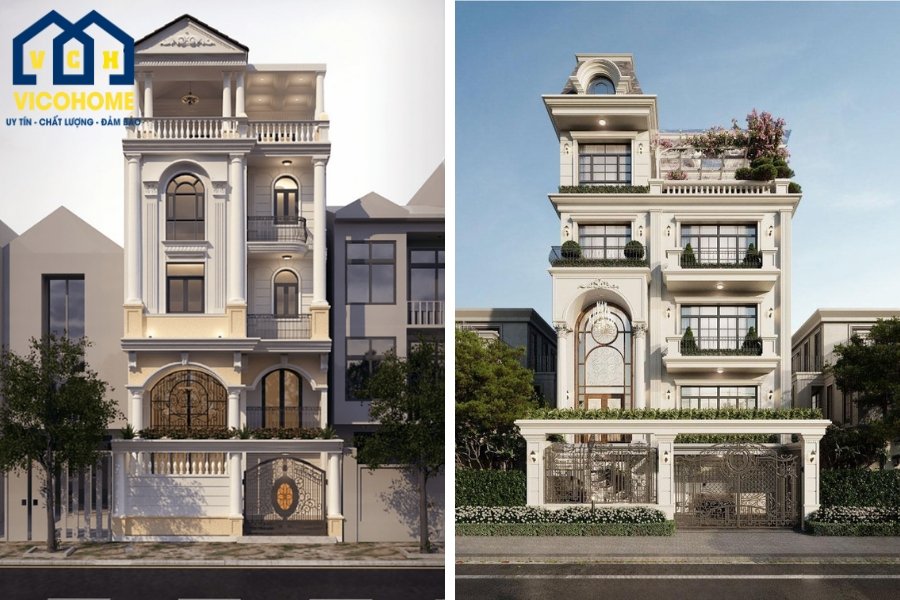 Top 10 mẫu nhà phố tân cổ điển 5 tầng đẹp sang trọng nhất 2025